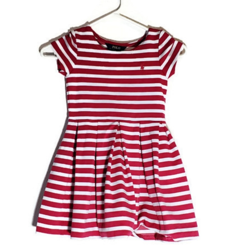 Ralph Lauren Girl's Pleated striped dress